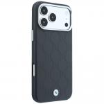 Husa BMW Sign Deboss Quilted Metal Logo cu MagSafe compatibila cu iPhone 18 Pro Max / 17 Pro Max, Anthracite 5 - lerato.ro