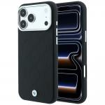 Husa BMW Sign Deboss Quilted Metal Logo cu MagSafe compatibila cu iPhone 18 Pro Max / 17 Pro Max, Negru 4 - lerato.ro