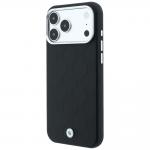 Husa BMW Sign Deboss Quilted Metal Logo cu MagSafe compatibila cu iPhone 18 Pro Max / 17 Pro Max, Negru 3 - lerato.ro
