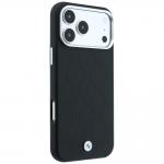 Husa BMW Sign Deboss Quilted Metal Logo cu MagSafe compatibila cu iPhone 18 Pro Max / 17 Pro Max, Negru 5 - lerato.ro