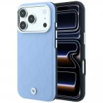 Husa BMW Sign Deboss Quilted Metal Logo cu MagSafe compatibila cu iPhone 18 Pro Max / 17 Pro Max, Albastru 4 - lerato.ro