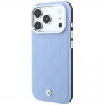 Husa BMW Sign Deboss Quilted Metal Logo cu MagSafe compatibila cu iPhone 18 Pro Max / 17 Pro Max, Albastru 3 - lerato.ro