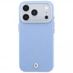 Husa BMW Sign Deboss Quilted Metal Logo cu MagSafe compatibila cu iPhone 18 Pro Max / 17 Pro Max, Albastru 2 - lerato.ro