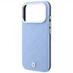 Husa BMW Sign Deboss Quilted Metal Logo cu MagSafe compatibila cu iPhone 18 Pro Max / 17 Pro Max, Albastru 7 - lerato.ro