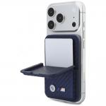 Portofel BMW M Carbon Metal Logos, Compatibil MagSafe, Navy Blue 3 - lerato.ro
