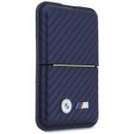 Portofel BMW M Carbon Metal Logos, Compatibil MagSafe, Navy Blue 5 - lerato.ro