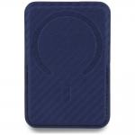 Portofel BMW M Carbon Metal Logos, Compatibil MagSafe, Navy Blue 6 - lerato.ro