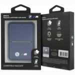 Portofel BMW M Carbon Metal Logos, Compatibil MagSafe, Navy Blue 7 - lerato.ro