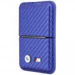 Portofel BMW M Carbon Metal Logos, Compatibil MagSafe, Albastru 2 - lerato.ro