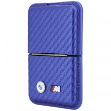 Portofel BMW M Carbon Metal Logos, Compatibil MagSafe, Albastru