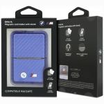 Portofel BMW M Carbon Metal Logos, Compatibil MagSafe, Albastru 7 - lerato.ro