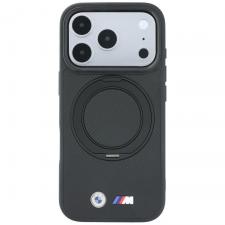 Husa BMW Kevlar Ring Stand 360 cu MagSafe compatibila cu iPhone 18 Pro Max / 17 Pro Max, Negru