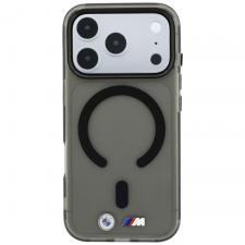 Husa BMW M IML Frosted Metal Logo Trims cu MagSafe compatibila cu iPhone 18 Pro / 17 Pro, Negru