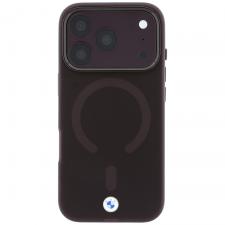 Husa BMW Sign Frosted IML Metal Logo cu MagSafe compatibila cu iPhone 18 Pro / 17 Pro, Burgundy