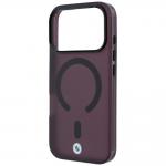 Husa BMW Sign Frosted IML Metal Logo cu MagSafe compatibila cu iPhone 18 Pro / 17 Pro, Burgundy 7 - lerato.ro