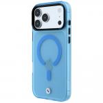 Husa BMW Sign Frosted IML Metal Logo cu MagSafe compatibila cu iPhone 18 Pro / 17 Pro, Albastru 3 - lerato.ro