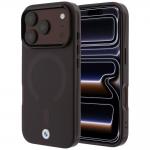 Husa BMW Sign Frosted IML and Metal Logo cu MagSafe compatibila cu iPhone 18 Pro Max / 17 Pro Max, Burgundy 4 - lerato.ro