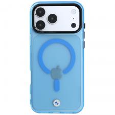 Husa BMW Sign Frosted IML and Metal Logo cu MagSafe compatibila cu iPhone 18 Pro Max / 17 Pro Max, Albastru