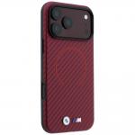 Husa BMW M Carbon Printed Ring cu MagSafe compatibila cu iPhone 18 Pro Max / 17 Pro Max, Rosu 5 - lerato.ro
