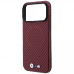 Husa BMW M Carbon Printed Ring cu MagSafe compatibila cu iPhone 18 Pro Max / 17 Pro Max, Rosu 7 - lerato.ro