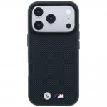 Husa BMW M Quadrille Kevlar Metal Logo cu MagSafe compatibila cu iPhone 18 Pro Max / 17 Pro Max, Navy Blue 2 - lerato.ro