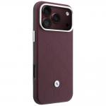 Set 2-in-1 BMW, Husa BMW Quilted Pattern Metal Logo cu MagSafe + portofel magnetic, compatibil cu iPhone 18 Pro Max / 17 Pro Max, Burgundy 5 - lerato.ro