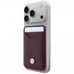 Set 2-in-1 BMW, Husa BMW Quilted Pattern Metal Logo cu MagSafe + portofel magnetic, compatibil cu iPhone 18 Pro Max / 17 Pro Max, Burgundy 9 - lerato.ro