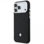 Set 2-in-1 BMW, Husa BMW Quilted Pattern Metal Logo cu MagSafe + portofel magnetic, compatibil cu iPhone 18 Pro Max / 17 Pro Max, Negru 3 - lerato.ro