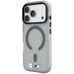 Husa BMW M IML Frosted Metal Logo Trims cu MagSafe compatibila cu iPhone 18 Pro / 17 Pro, Graphite 3 - lerato.ro