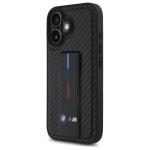Carcasa BMW M Grip Stand Smooth Carbon compatibila cu iPhone 16 Black 3 - lerato.ro