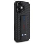 Carcasa BMW M Grip Stand Smooth Carbon compatibila cu iPhone 16 Black 5 - lerato.ro