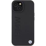 Carcasa BMW Leather Hot Stamp compatibila cu iPhone 15 Plus Black 2 - lerato.ro