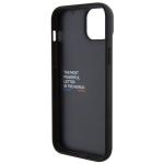 Carcasa BMW Leather Stamp Tricolor compatibila cu iPhone 15 Plus Black 4 - lerato.ro