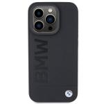Carcasa BMW Leather Hot Stamp MagSafe compatibila cu iPhone 15 Pro Max Black 2 - lerato.ro