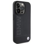 Carcasa BMW Leather Hot Stamp MagSafe compatibila cu iPhone 15 Pro Max Black 8 - lerato.ro