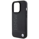 Carcasa BMW Leather Hot Stamp MagSafe compatibila cu iPhone 15 Pro Max Black 7 - lerato.ro
