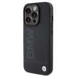 Carcasa BMW Leather Hot Stamp compatibila cu iPhone 15 Pro Max Black 3 - lerato.ro