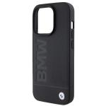 Carcasa BMW Leather Hot Stamp compatibila cu iPhone 15 Pro Max Black 8 - lerato.ro