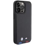 Carcasa BMW Leather Stamp Tricolor compatibila cu iPhone 15 Pro Max Black 7 - lerato.ro