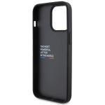 Carcasa BMW Leather Stamp Tricolor compatibila cu iPhone 15 Pro Max Black 3 - lerato.ro