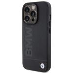 Carcasa BMW Leather Hot Stamp MagSafe compatibila cu iPhone 15 Pro Black 5 - lerato.ro
