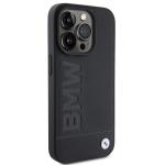 Carcasa BMW Leather Hot Stamp MagSafe compatibila cu iPhone 15 Pro Black 7 - lerato.ro
