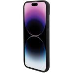 Carcasa BMW Leather Stamp Tricolor compatibila cu iPhone 15 Black 5 - lerato.ro