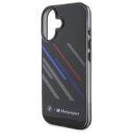 Carcasa BMW Motosport IML Random Stripes compatibila cu iPhone 16 Plus Black 7 - lerato.ro