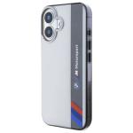 Carcasa BMW Motosport IML Vertical Stripe compatibila cu iPhone 16 Plus Gray 3 - lerato.ro