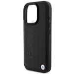 Carcasa BMW Leather Hot Stamp compatibila cu iPhone 16 Pro Max Black 3 - lerato.ro
