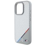 Carcasa BMW M Carbon Tricolor Line MagSafe compatibila cu iPhone 16 Pro Max Gray 6 - lerato.ro