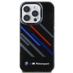 Carcasa BMW Motosport IML Random Stripes compatibila cu iPhone 16 Pro Max Black 2 - lerato.ro