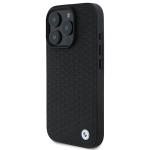Carcasa BMW Signature Leather Diamond Metal Logo MagSafe compatibila cu iPhone 16 Pro Max Black 8 - lerato.ro