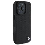Carcasa BMW Signature Leather Diamond Metal Logo MagSafe compatibila cu iPhone 16 Pro Max Black 5 - lerato.ro